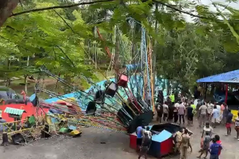 വെമ്പായത്തുള്ള അമ്യൂസ്മെൻ്റ് പാർക്കിൽ അപകടം നടന്നത് റൈഡിൻ്റെ വെൽഡിംഗ് പെട്ടി. 